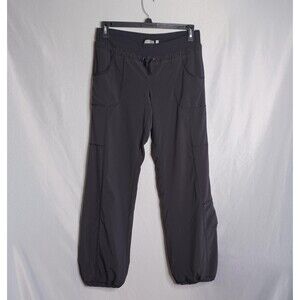 Athleta Jogger Pants Womens 10 Dark Gray Lined Stretch Elastic Ankle Athleisure